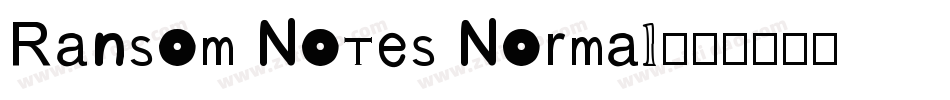 Ransom Notes Normal字体转换